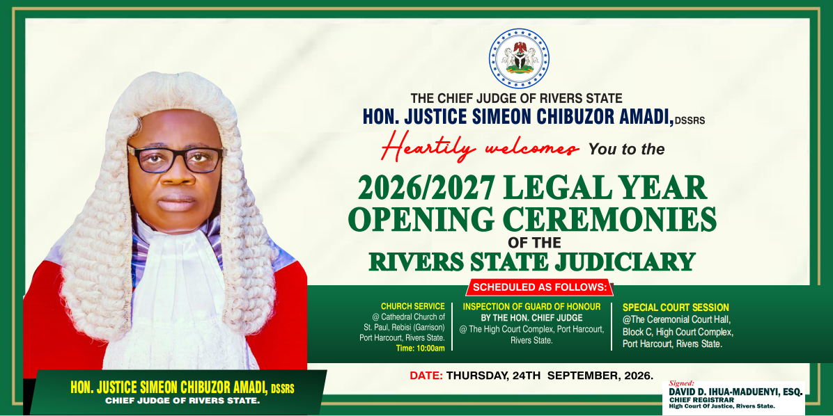 Rivers State Judiciary 2026/2027 Legal Year Opening Ceremony